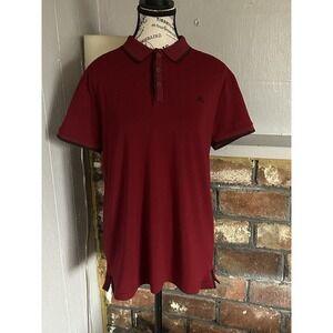 Men Maroon Polo T-shirt M Preppy Soft Stretch Golf Spring Outdoors Church